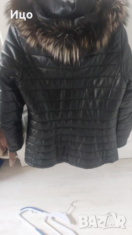 Кожено яке, ватирано и вталено, снимка 12 - Якета - 43757949