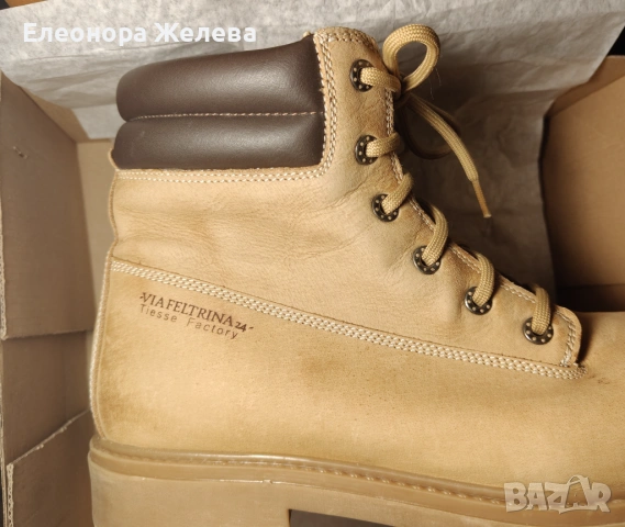 Кожени обувки тип боти “Tiesse” Italy, № 45, снимка 4 - Мъжки боти - 53578815