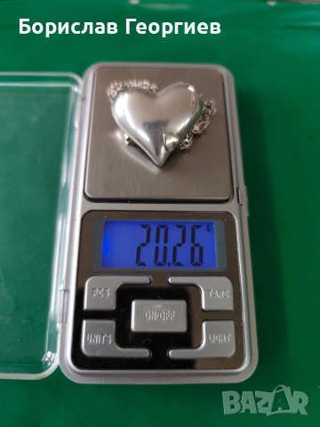 Сребърно колие с медальон сърце Avon 925, снимка 6 - Колиета, медальони, синджири - 52719271