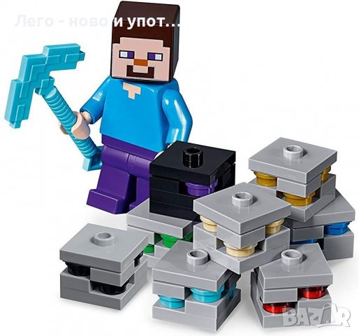 Употребявано Lego Minecraft - Каменни приключения (21147), снимка 3 - Конструктори - 39709054