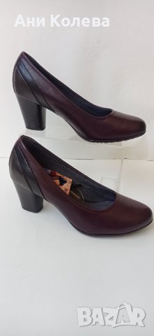 Нови естествени немски Jana  в бордо и цв. 38 н-р, снимка 5 - Дамски обувки на ток - 37956984