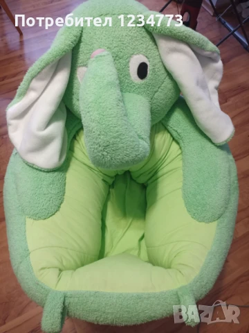 Музикален пуф зелено слонче (MNBABYSEAT)