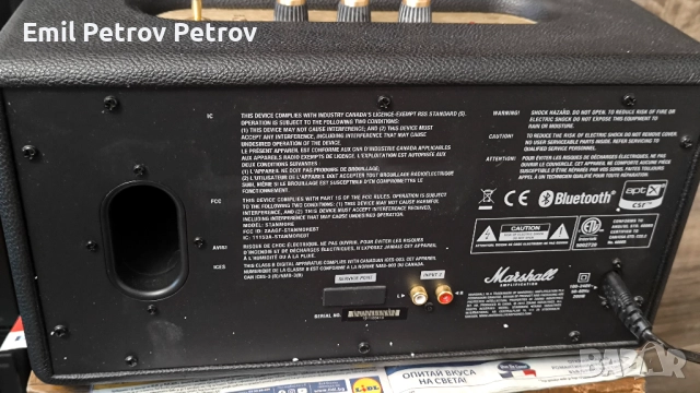Marshall Stanmore 1 без opt. Bluetooth Тонколона висок клас, снимка 4 - Тонколони - 52962710