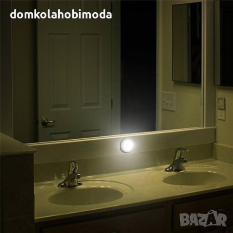 LED лампи със сензор за движение - 2 бр, Батерии ААА, снимка 5 - Лед осветление - 38889636