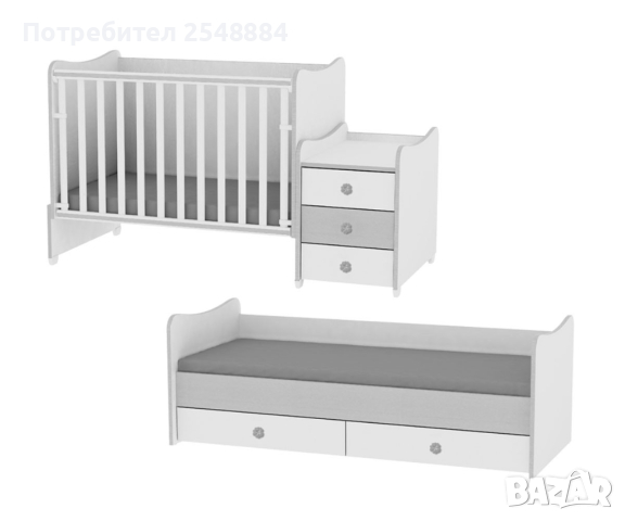 Детско легло и кошара 3×1, снимка 12 - Мебели за детската стая - 44843985
