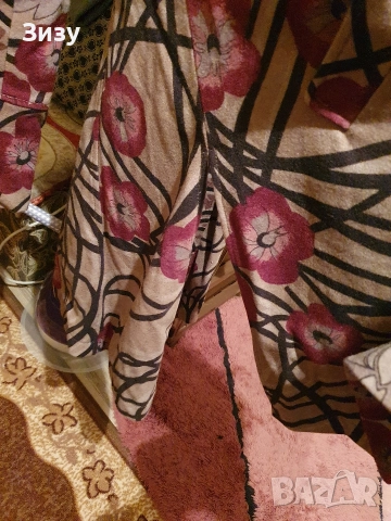 Дамско цветно палто Л размер , снимка 5 - Якета - 52899079