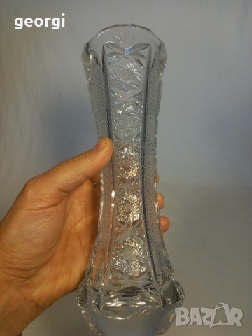 кристална ваза фасетирана , снимка 5 - Вази - 44933748