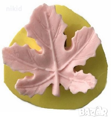 Есенно листо Чинар индрише силиконов молд форма фондан гипс шоколад