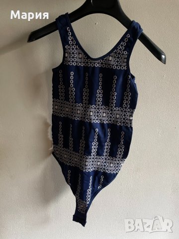 Дамско синьо боди, снимка 1