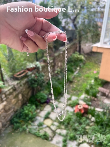 Дамско сребърно двойно синджирче което се носи като колие ❤️