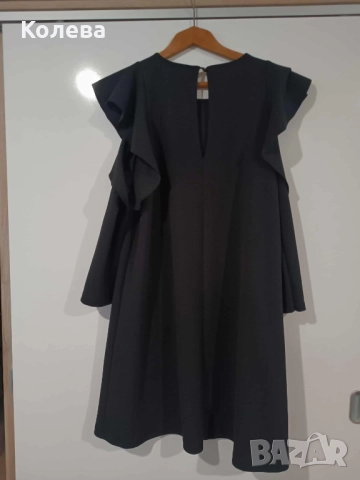 Черна елегантна рокля, снимка 3 - Рокли - 52126408