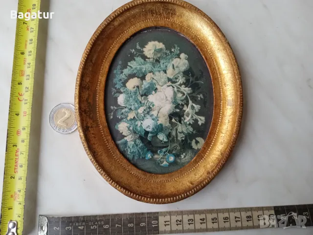 Позлатено пано,рамка,златен варак,за стена винтидж, снимка 2 - Антикварни и старинни предмети - 48271833