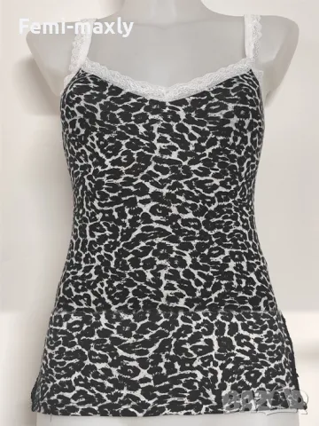 Lizabel - Дамски корсаж принт черно - 1131, снимка 4 - Корсети, бюстиета, топове - 49384065