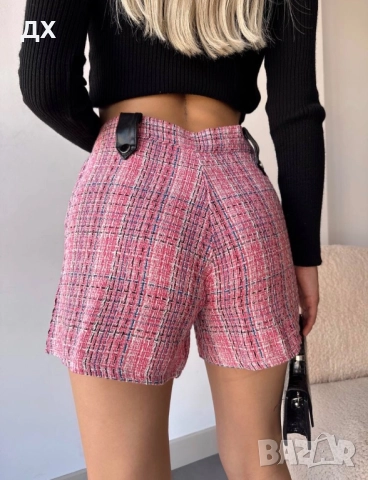 Розови къси панталонки букле, снимка 2 - Къси панталони и бермуди - 52497961