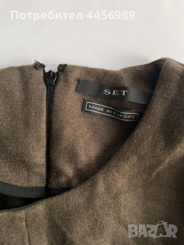 Маслено зелена официална рокля, снимка 3 - Рокли - 52630340