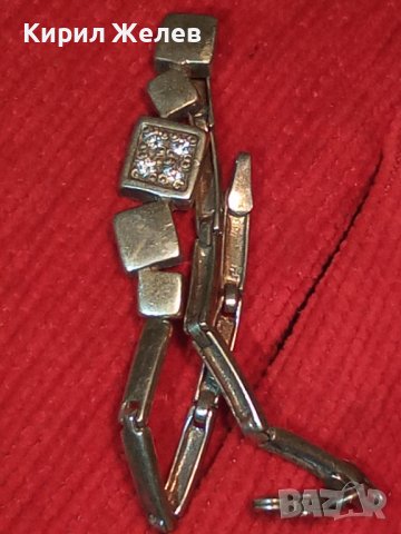 АРИСТОКРАТИЧНА СРЕБЪРНА АРТ ГРИВНА СРЕБРО925 Част От КОМЛЕКТ ИНКРУСТИРАНО с ФАСЕТИРАНИ ЦИРКОНИ 33156, снимка 4 - Гривни - 39568440