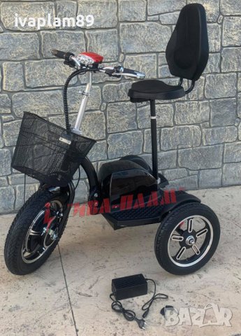 Електрическа триколка MPM-202B 750W , 48V с преден LED фар и задни гуми тип Large Tires - 2025г, снимка 5 - Мотоциклети и мототехника - 37041301