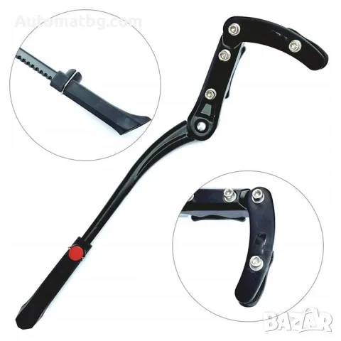 Степенка за велосипед Automat, PA382, Алуминий, Черен, снимка 3 - Части за велосипеди - 49150806