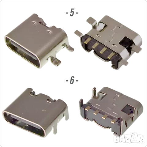 Букса конектор USB Type-C  6 , 4 , 2 pin , Waterproof IP67-IP68  panel mount connector,панелен  монт, снимка 4 - Ремонт на друга електроника - 50423467