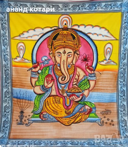 Ръчно изработени индийски чаршафи Ганеша, Шива-16,17,18,19,20