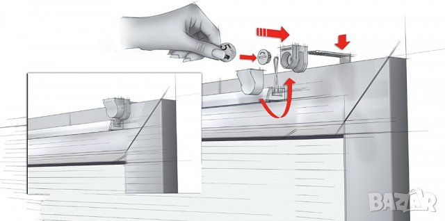 Римска щора GARDINIA EASYFIX без пробиване, за затягане, римска щора, прозрачна, снимка 3 - Щори - 39955739