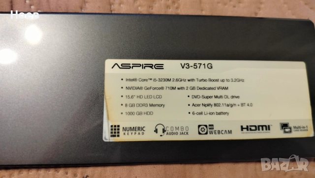 Touchpad Acer Aspire V3, снимка 2 - Части за лаптопи - 52662471