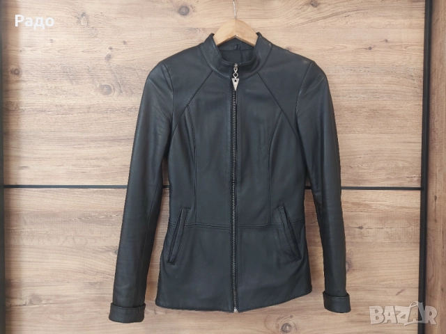 Ново дамско яке естествена кожа размер S кожено КОРОНА сако палто KORONA висок клас кожени изделия