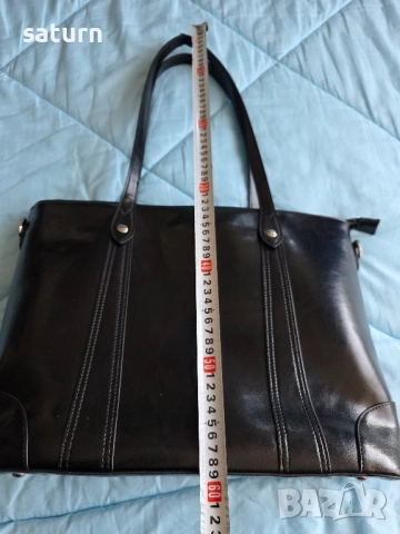дамска кожена бизнес чанта с отделение за лаптоп S-Zone, снимка 10 - Чанти - 52000304