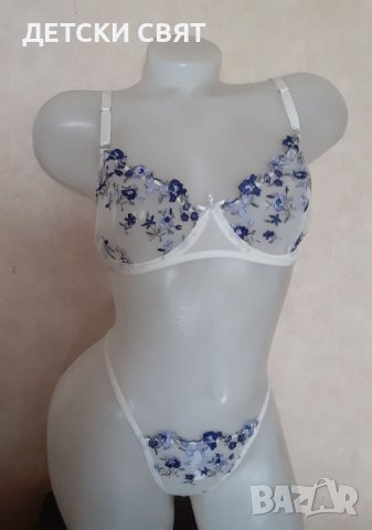 SHEIN- Дамски сутиен  с бродирани цветя