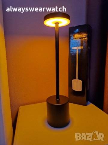 Лед лампа за маса / безжична - 3 режима на светене и регул. светлина, снимка 2 - Настолни лампи - 44001139