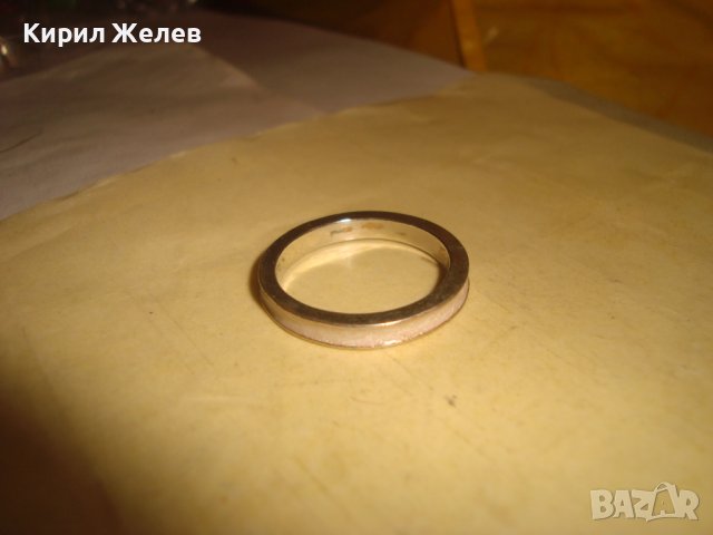 СТАРО ПОСРЕБРЕНО ЕМАЙЛИРАНО ФЕШЪН АРТ ПРЪСТЕНЧЕ ХАЛКА РЕТРО АРТ ПРЪСТЕН 27693, снимка 4 - Пръстени - 37442762