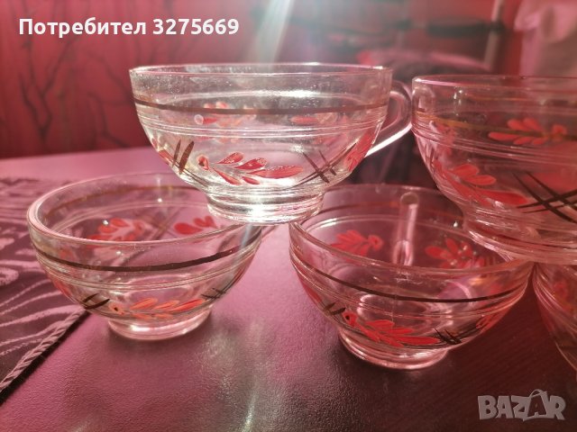  Стъклени  термо рисувани чаши, снимка 4 - Сервизи - 43341751