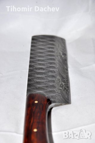 НОЖ - Ръчна изработка - дамаска стомана, снимка 3 - Прибори за хранене, готвене и сервиране - 27974135