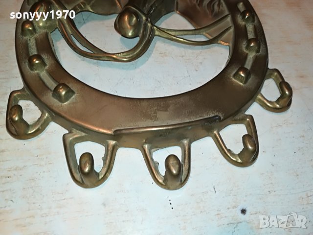 ПОДКОВА-КОНЕ-ЗАКАЧАЛКА-МЕД/МЕСИНГ 2107221041, снимка 8 - Антикварни и старинни предмети - 37455335