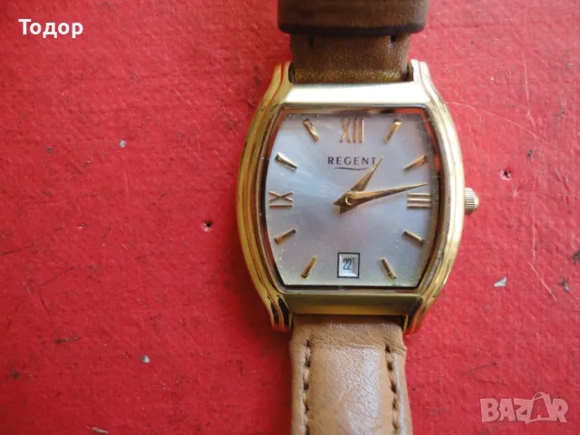 Страхотен позлатен часовник Regent 22, снимка 2 - Дамски - 48422967