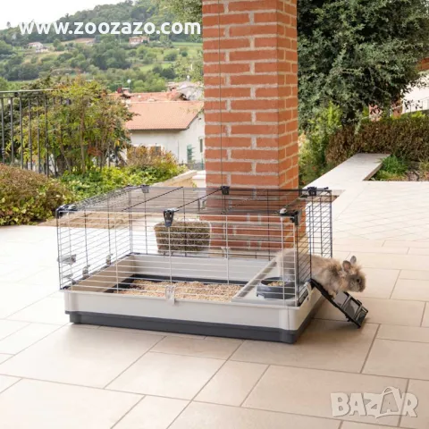 Клетка с пълно оборудване за мини зайчета - 100 / 60 / 50 cм. - Ferplast - Модел: 57070517, снимка 2 - За гризачи - 50282019