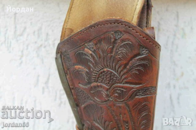 Колан от естествена кожа за "ремингтон''/''колт'' произведен в Мексико, снимка 3 - Антикварни и старинни предмети - 39710454