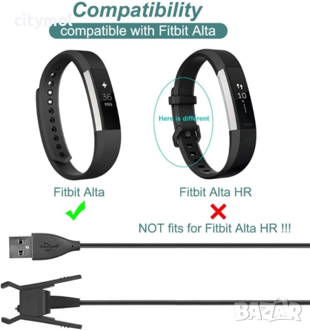 USB зарядно за Fitbit Alta фитнес тракер, снимка 4 - Смарт гривни - 52084336