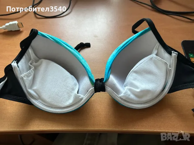 Дамско горнище на бански в синьо и зелено, снимка 7 - Бански костюми - 47439500