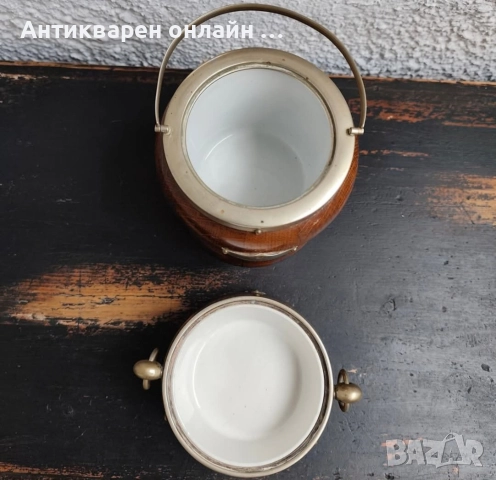 Антикварен Стар английски комплект "шампаниера и ледарка ", снимка 7 - Антикварни и старинни предмети - 52723616