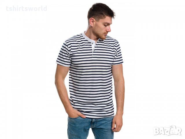 Нова мъжка моряшка блуза на райе с копчета, снимка 15 - Тениски - 30312694