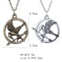 Колие от филма Игрите на глада 1 Сойка присмехулка Hunger Games Mockingjay цвят сребро и старо злато, снимка 2
