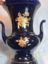 немска порцеланова ваза Bareuther кобалт с позлата М1, снимка 3