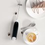 Електрически пенообразувател, бъркалка за Разбиване на Фрапе, Кафе, Капучино, мляко, сметана, яйца, снимка 3