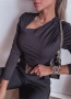 Дамска блуза-боди с декоративно деколте, снимка 4