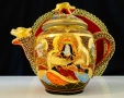Кана японски порцелан Satsuma,Дракон,злато,500 мл. , снимка 11