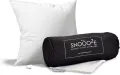 Мини възглавница за пътуване SnooozeGo, Пухена алтернатива, лека, дишаща с премиум памучен калъф, снимка 1