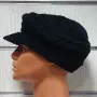 Нова зимна дамска шапка с козирка Ангора в черен цвят, снимка 3