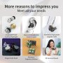 Кабелни IEM слушалки, Hi-res, BGVP Scale, двойни драйвери, MMCX конектор - 3.5 жак с микрофон , снимка 12