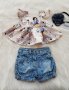 Къси дънкови панталони и туника 3-6 месеца, снимка 9